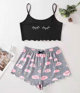 Cotton Girls Cartoon Casual PJ Suit