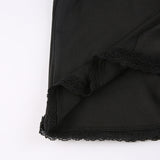 Lace Stitching Bow Suspender Dress