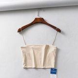 Pure Color High-waisted Tank Top