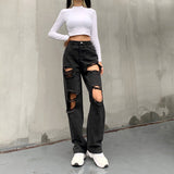 Gray Ripped Jeans