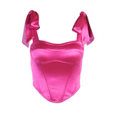 Satin Tunic Halter Strap Top