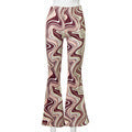 Flower Print Contrast Pants