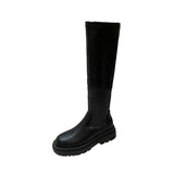 Square Heel Over The Knee Long Boots