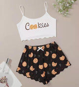 Cotton Girls Cartoon Casual PJ Suit