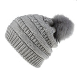 Wool Ball Wool Hat Ladies