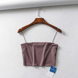 Pure Color High-waisted Tank Top