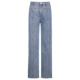 Red Five-pointed Star Straight-leg Jeans