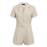 Casual Style Button Short-sleeved Suit