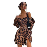 Fall Leopard Long Sleeve Dress