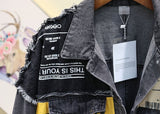 Patchwork denim jacket