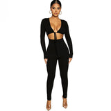 Solid Color Sexy Skinny Jumpsuit