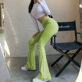 High-waist Micro-cut Stretch Casual Trousers