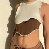 Summer V-Neck Print Slim Top
