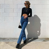 HEATHER LIGHT WASH FLARE JEANS
