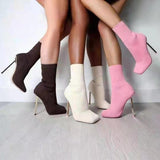 Mid-tube High Heels Boots