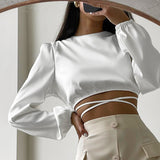 Short Cropped Long-sleeved Top