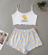 Cotton Girls Cartoon Casual PJ Suit