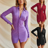Cardigan Sexy Slim Short Dress