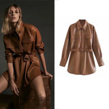 Stitching Faux Leather Jacket