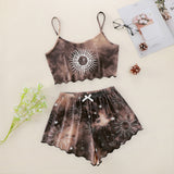 Sun Moon Print Pajamas