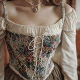 French Court Style Lace Vintage Tunic Vest