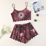Sun Moon Print Pajamas