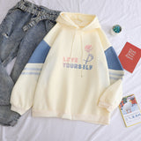 Loose Lazy Style Hooded Sweatshirt