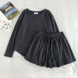 V-neck Sweater Wide-leg Short