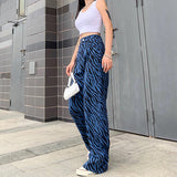 Zebra Print High-Rise Jeans