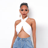Sexy Nude Umbilical Halter Neck
