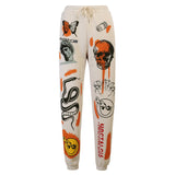 Street Trend Multi-Pattern Printing Strap Casual Pants