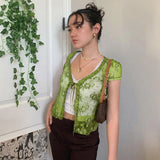 Lace Small Cardigan Short-Sleeved Top