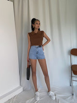High Waist Denim Shorts