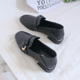 Soft Leather Low-heel Mid-heel  Shoes