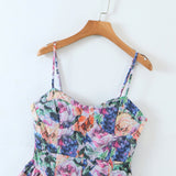 Vacation Style Short Suspender Dress