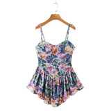 Vacation Style Short Suspender Dress