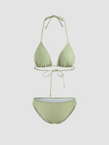 Ensemble bikini floral dos nu