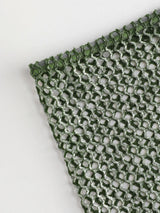 Sarong en maille crochet uni avec sequins