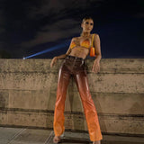 All-match fashionable casual Leather pants