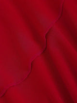 Robe mini asymétrique rouge à une épaule