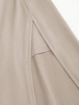 Ensemble top dos nu & jupe fendue longue