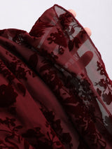 Robe courte à manches longues évasées vintage