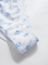 Ensemble tankini floral avec attaches latérales et bretelles réglables