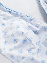 Ensemble tankini floral avec attaches latérales et bretelles réglables