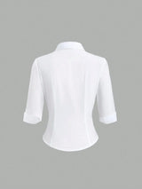 Chemise élégante avec cravate et manches 3/4