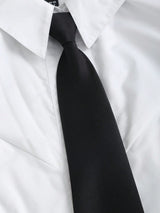 Chemise élégante avec cravate et manches 3/4