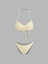 Ensemble bikini noué à cordon avec bretelles