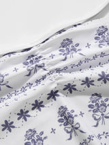 Ensemble bikini triangle col halter à bordures contrastées en dentelle florale