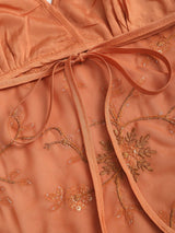 Top de plage bohème dos nu en tissu perlé