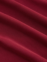 Robe Mini en Maille Drapée à Col Rond Nouée et Plissée